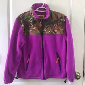 Trail Crest Camo Fleece Jacket Magenta M